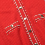 Adriana Red Button Up Knit Midi Dress