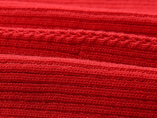 Adriana Red Button Up Knit Midi Dress - Image 8