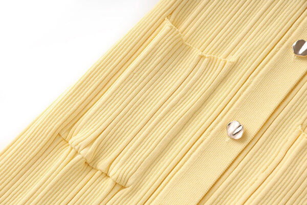 Liza Turn Down Collar Button Up Knit Midi Dress - Image 8
