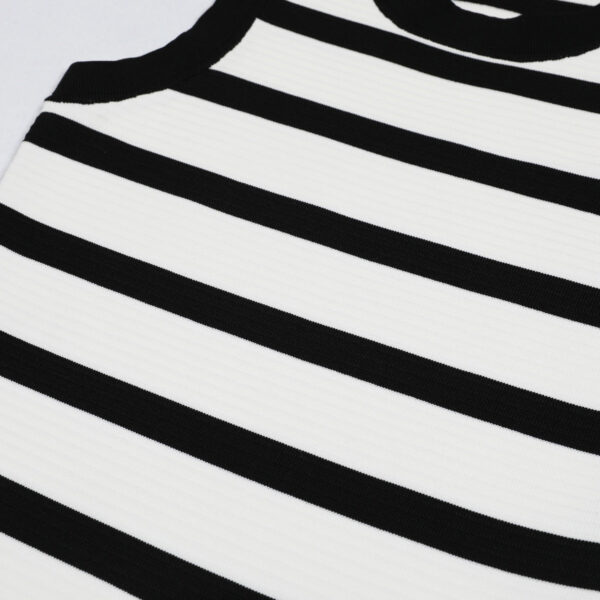 Elysia Striped Flared Hem Knit Mini Dress - Image 3