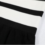 Elysia Striped Flared Hem Knit Mini Dress