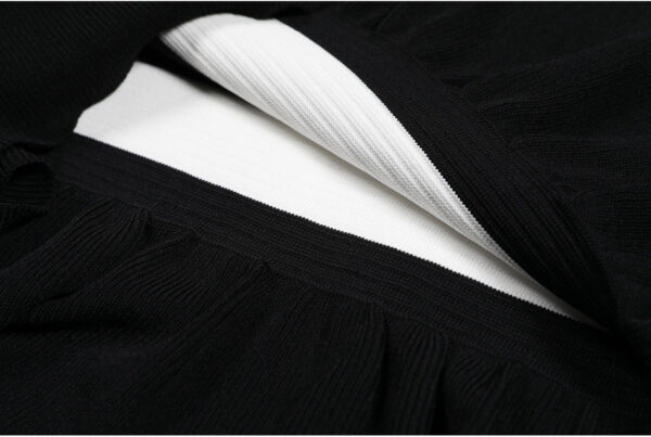 Elysia Striped Flared Hem Knit Mini Dress - Image 6