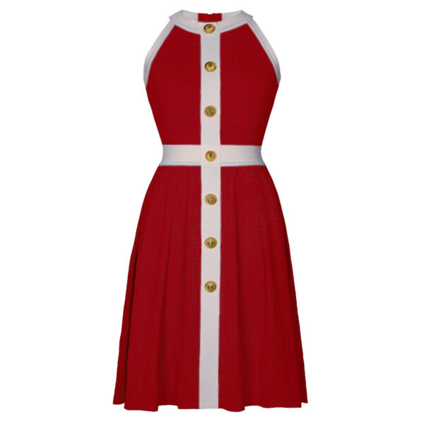 Clara Contrast Knit Skater Mini Dress