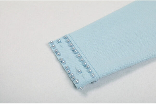 Molly Sleeveless Pearl Round Neck Knit Midi Dress - Image 6