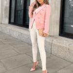 Abigail Baby Pink Double Breasted Blazer