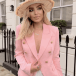 Abigail Baby Pink Double Breasted Blazer