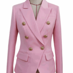 Abigail Baby Pink Double Breasted Blazer