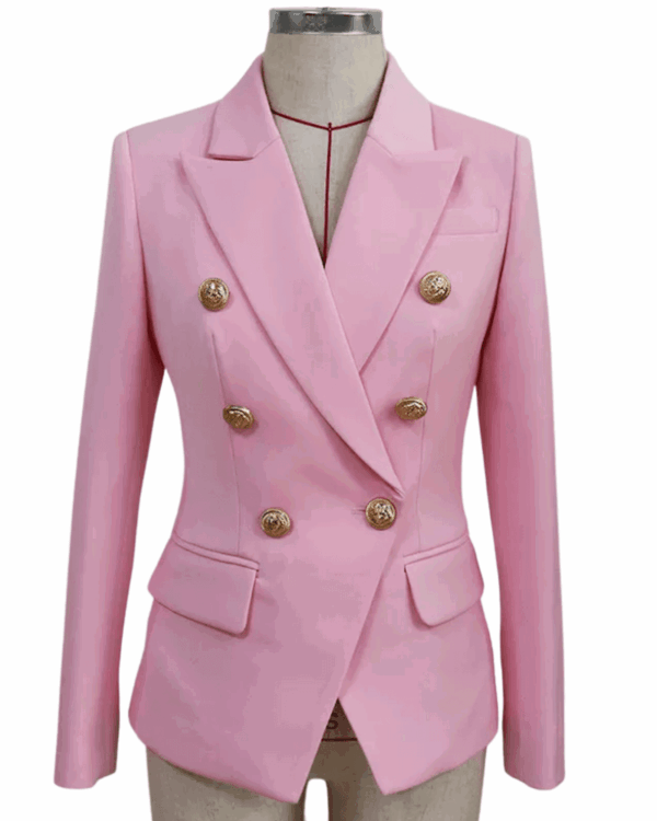 Abigail Baby Pink Double Breasted Blazer - Image 4