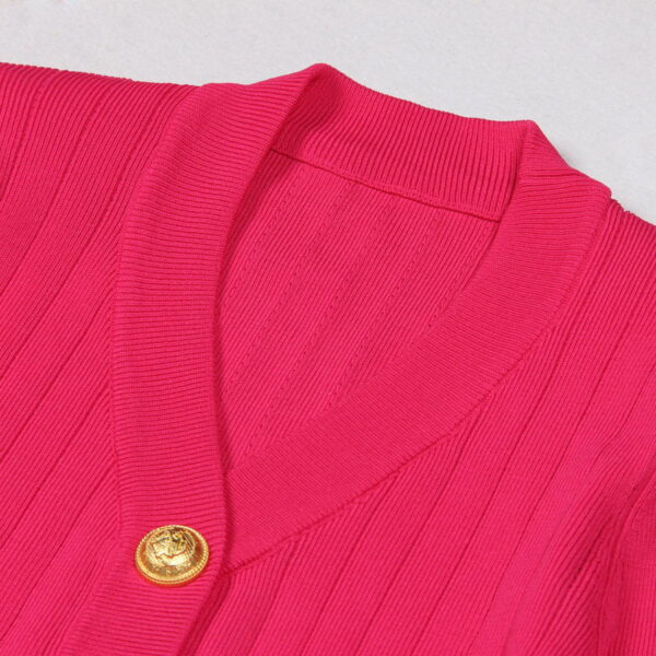 Amara Hot Pink Knit Cardigan - Image 2