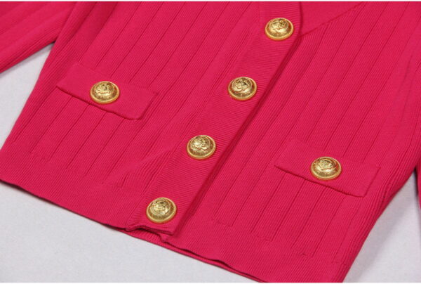 Amara Hot Pink Knit Cardigan - Image 4