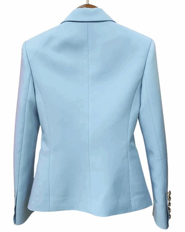 Betty Light Blue Double Breasted Blazer - Image 2