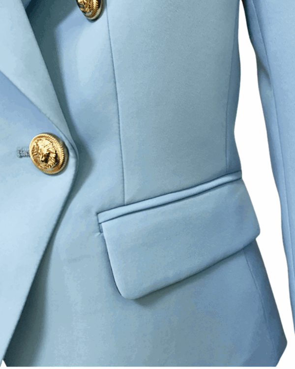 Betty Light Blue Double Breasted Blazer - Image 3
