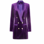 Blair Purple Velvet Blazer Dress