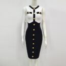 Cameron Black Bandage Dress & Cardigan Two Piece Set