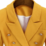 Carmen Mustard Yellow Double Breasted Blazer