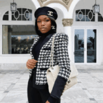 Celeste Tweed Houndstooth Blazer