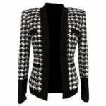 Celeste Tweed Houndstooth Blazer