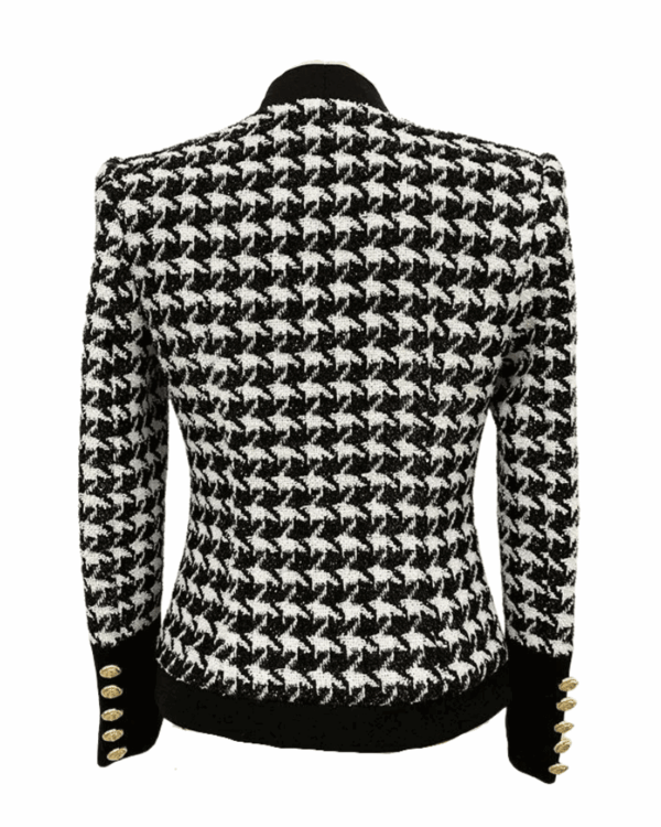 Celeste Tweed Houndstooth Blazer - Image 3