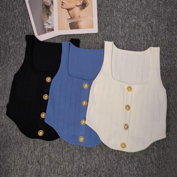 Courtney Black Tank and Skirt Knit Two Piece Set - Image 2