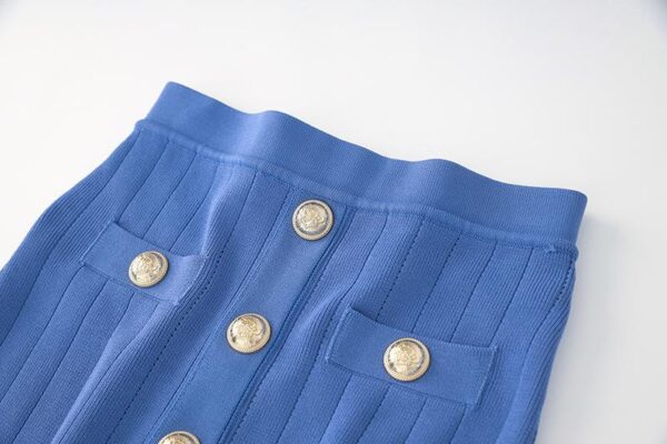 Courtney Blue Tank and Skirt Knit Two Piece Set - Image 8