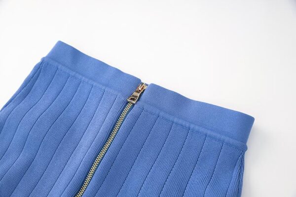 Courtney Blue Tank and Skirt Knit Two Piece Set - Image 9