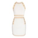 Danae White Mock Neck Top and Skirt Two Pice Set