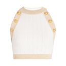 Danae White Mock Neck Top and Skirt Two Pice Set