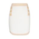 Danae White Mock Neck Top and Skirt Two Pice Set