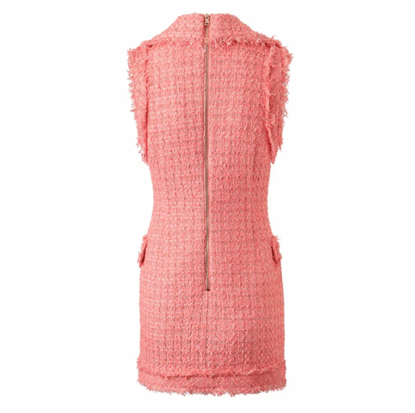 Desiree Pink Tweed Mini Dress - Image 5
