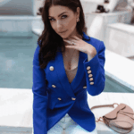 Eliza Royal Blue Double Breasted Blazer