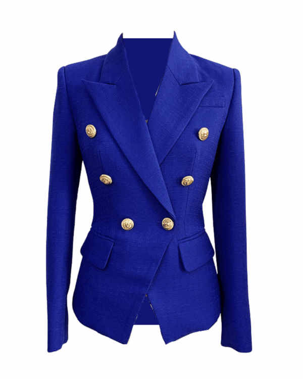 Eliza Royal Blue Double Breasted Blazer - Image 3