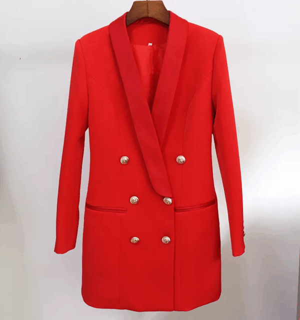 Esther Red Blazer Mini Dress - Image 4