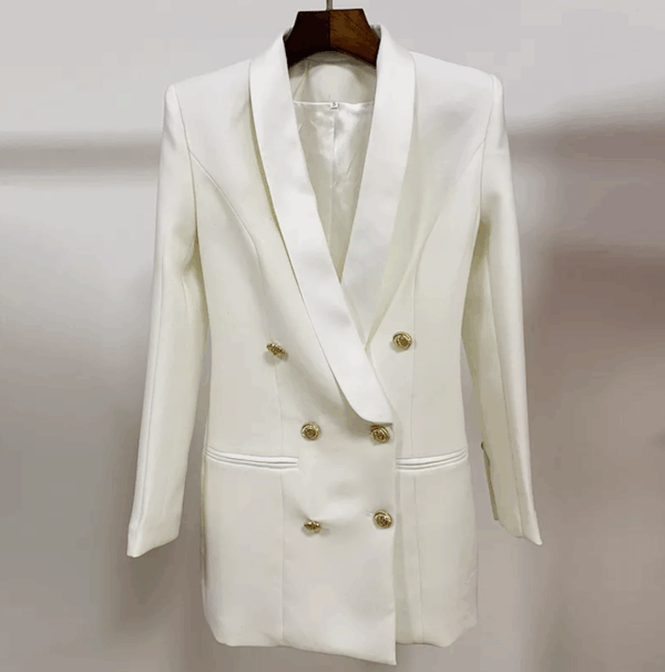 Esther White Blazer Mini Dress - Image 3