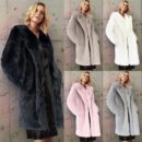 Imogen Pink Faux Fur Long Coat