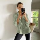 Jessie Green Blouse and Wide Leg Pant Two Piece Set