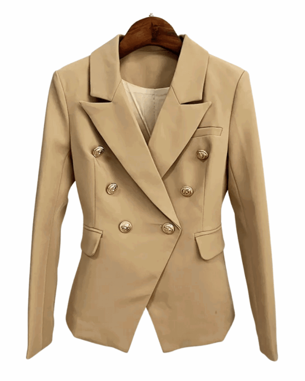 Mercedes Beige Double Breasted Blazer - Image 3