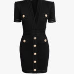 Morgan Black Knit Bodycon Dress
