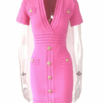 Morgan Pink Knit Bodycon Dress