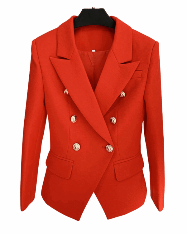 Natalia Red Double Breasted Blazer - Image 4