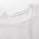 Celestia Sleeveless White Knit Midi Dress with Tassel Hem