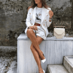 Tanya White Double Breasted Blazer