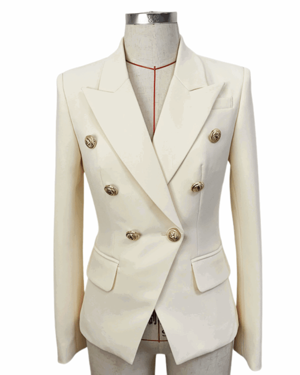 Veronica Off White Double Breasted Blazer - Image 2