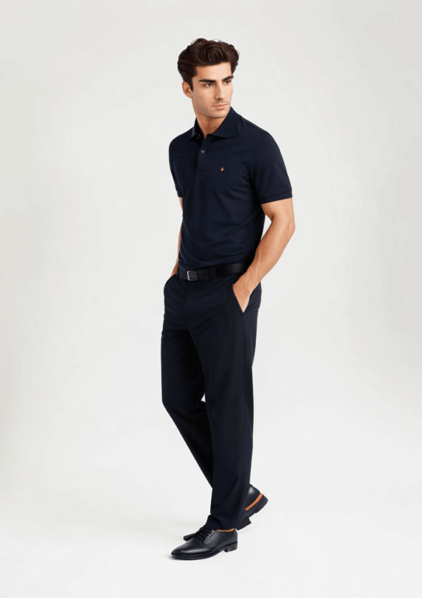 Y-Neck Polo Shirt - Image 2