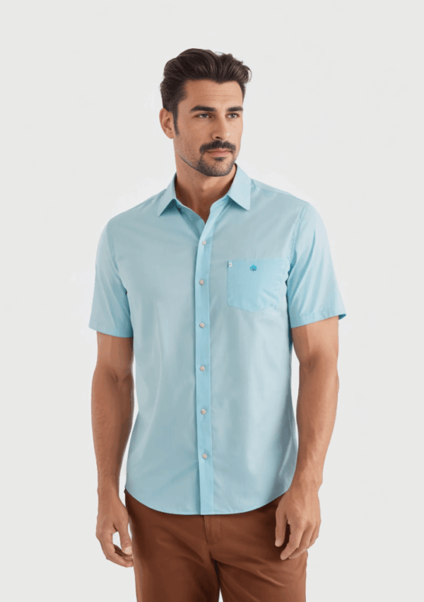Y-Neck Dress Shirt